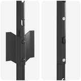 Embedded Fence Post 22 pcs Grey 180 cm Powder-Coated Steel 3335940