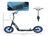 Kids Scooter with Adjustable Handlebar, Children's Kick Scooter with Non-slip Footplate, Rear Brake, T3398P348527