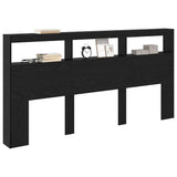 Headboard Black Oak 200 x 17 x 102 cm Engineered Wood 886255