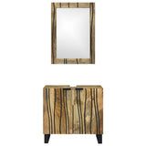 Bathroom Furniture Set with Shelf 2 pcs Brown 62 x 33 x 58 cm 3310042