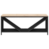 Firewood Rack with Wooden Top Black 100.5x35.5x40 cm 864255