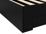 Bed Frame with Storage Black Oak 80 x 200 cm Engineered Wood 3429531