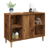 Bathroom Cabinet Old Wood 80x33x60 cm Engineered Wood 857133