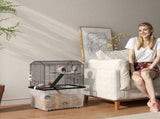 Three-Tier Gerbil Cage, Hamster Cage for Dwarf Hamster, Syrian Hamster w/ Wheels, Deep Bottom, Food T3398P347612