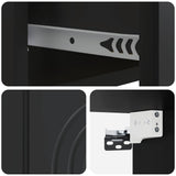 Wall-Mounted Bedside Cabinet 2 pcs Black 33 x 34.5 x 20 cm 898088