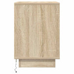 ZNTS Bedside Cabinet with LED Lights Sonoma Oak 38x34x50 cm 861287