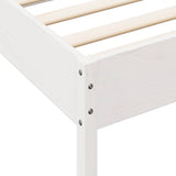 Bookcase Bed without Mattress White 160x200 cm Solid Wood Pine 3324416