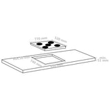Ceramic Hob with 5 Burners Touch Control 77 cm 8500 W 51440