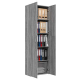 Office Cabinet Grey Sonoma 60x32x190 cm Engineered Wood 815280