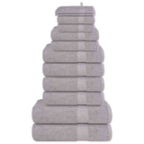 ZNTS 12 Piece Towel Set Grey 360 gsm 100% Cotton 137102