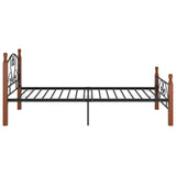 Bed Frame without Mattress Black Metal 90x200 cm 324932