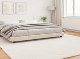 Anti-Slip Faux Rabbit Fur Rug OLITE Cream 240 x 240 cm 42021666