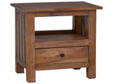 Bedside Table Brown 41 x 30 x 50 cm Solid Mahogany Wood 42012386