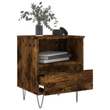 Bedside Cabinets 2 pcs Smoked Oak 40x35x50 cm Engineered Wood 830631