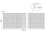 Gabion with 5 mm Wire and 5x5 cm Mesh 900x10x150 cm 3464004
