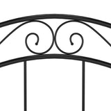 Bed Frame Black Powder-coated metal Single Durable Bed Frame 324988