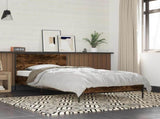 Bed Frame with Headboard Smoked Oak 80 x 200 cm Engineered Wood 8009108
