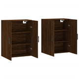 Wall Mounted Cabinets 2 pcs Brown Oak 69.5x34x90 cm 3195650