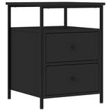 ZNTS Bedside Cabinet Black 44x45x60 cm Engineered Wood 826003