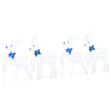 LED Reindeers 4 pcs White Fabric 3385895