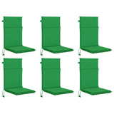 High Back Chair Cushion GEMERT 6 pcs 100% Polyester Green 945749