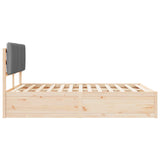 Bed Frame with Upholstered Headboard Light Grey 135 x 190 cm 3398239