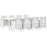 Garden Dining Set 9 pcs Light Grey Polypropylene 3378751