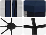 6 x 3 m Blue Polyester and Steel 190 3376025