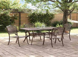 Garden Dining Set 5 pcs Bronze Aluminium 3334660