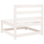 Garden Middle Sofas 2 pcs White Solid Wood Pine 805681