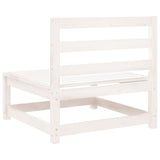 Garden Middle Sofas 2 pcs White Solid Wood Pine 805681