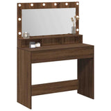 Dressing Table Brown Oak 100 x 41 x 135 cm Engineered Wood 865106