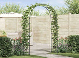 Garden Arch Floral Black 115 x 37 x 231 cm 42021351