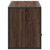 TV Cabinet Brown Oak 100x31x39.5 cm Engineered Wood and Metal 848933