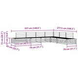 Outdoor Sofa Set 6 Piece Natural Solid Acacia Wood 3374099