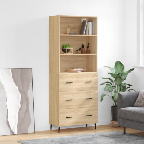 Highboard Sonoma Oak 69.5x34x180 cm Engineered Wood 3189400