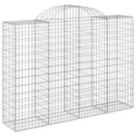 Arched Gabion Baskets 12 pcs 200x50x140/160 cm Galvanised Iron 3146372