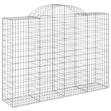 Arched Gabion Baskets 12 pcs 200x50x140/160 cm Galvanised Iron 3146372