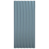 Roof Panels 36 pcs Galvanised Steel Grey 80x36 cm 319139