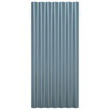 Roof Panels 36 pcs Galvanised Steel Grey 80x36 cm 319139
