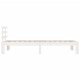 Bed Frame without Mattress White Solid Wood 100x200 cm 814745