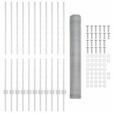 Welded Wire Fence 25 x 1.2 m Hot-Dip Galvanised Steel 3337003