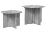 Side Table Set with Storage 2 pcs Grey Sonoma Engineered Wood 8001016