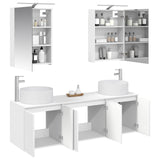 Bathroom Cabinet Set 5 pcs White Engineered Wood 3406551