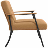 Armchair Beige 59 x 75 x 78 cm Curly Wool-like Fabric 42017703
