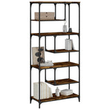 Bookcase Smoked Oak 81x36x176 cm Engineered Wood 836225