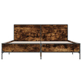 Bed Frame without Mattress Smoked Oak 120x190 cm Small Double 3280024