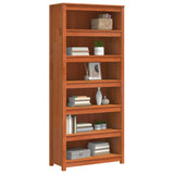 Book Cabinet Wax Brown 80 x 35 x 183 cm Solid Pine Wood 869976