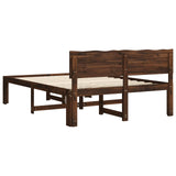 Double Bed Frame with Headboard ROSTOCK Dark Brown 150 x 200 cm 3405461