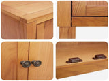 Storage Furniture Set with Shelf 2 pcs Natural 80 x35 x 185 cm 3328621